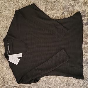 Long sleeve waffle shirt